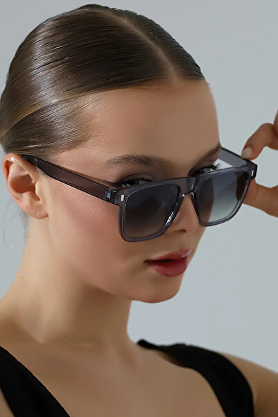 Lozzo نظارات شمسية مربعة الشكل للنساء UV400 مدخنة 23024 C5
