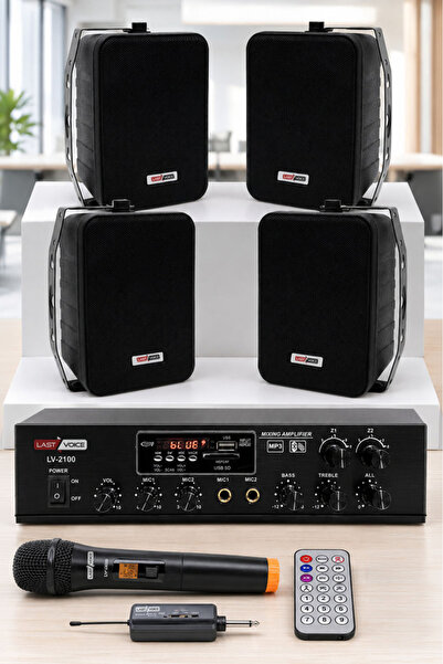 Lastvoice Black Large Plus Paket-3 Hoparlör Ve Anfi Anons Ses Sistemi Seti