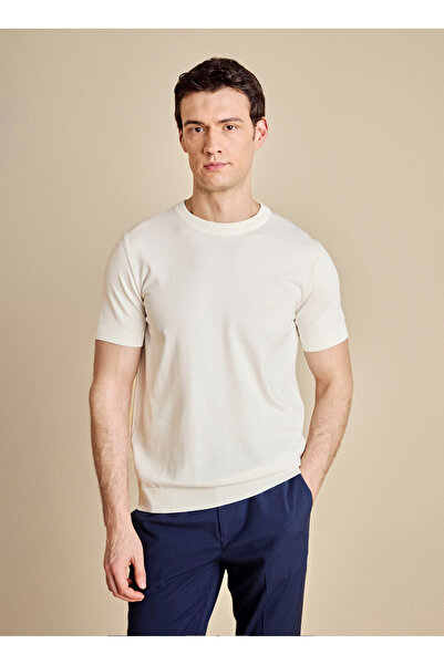 BROOKS BROTHERS Kırık Beyaz Erkek Standart Triko Kazak BBSS26MKL011