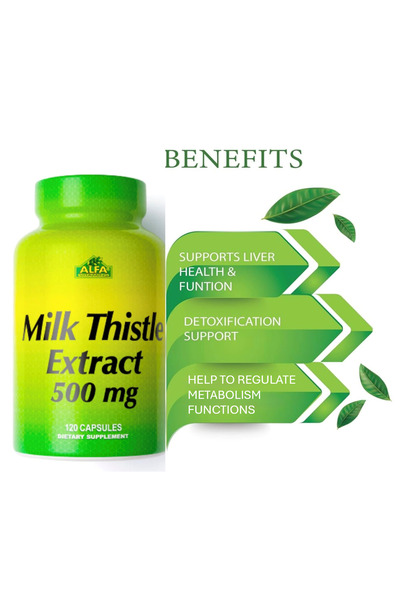 Alfa Vitamins Milk Thistle 500 mg - 120 Capsules