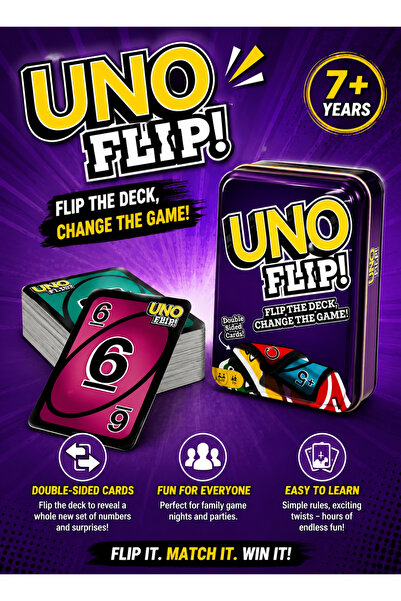 Premium UNO Flip Card Game – Double Sided Family Party Game