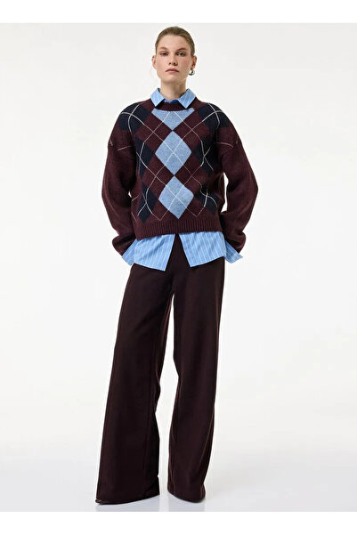 Koton X Melis Ağazat - Regular Fit Long Wide Leg Trousers