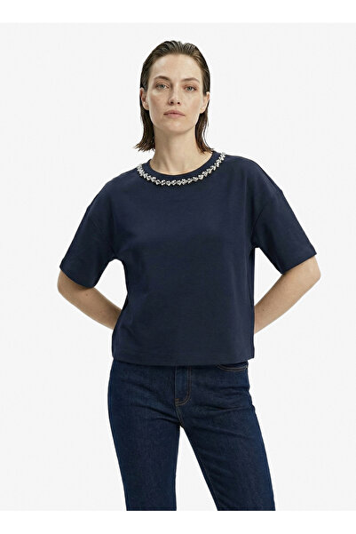 Fabrika Lacivert Kadın Loose Fit T-Shirt F6SL-TST0133