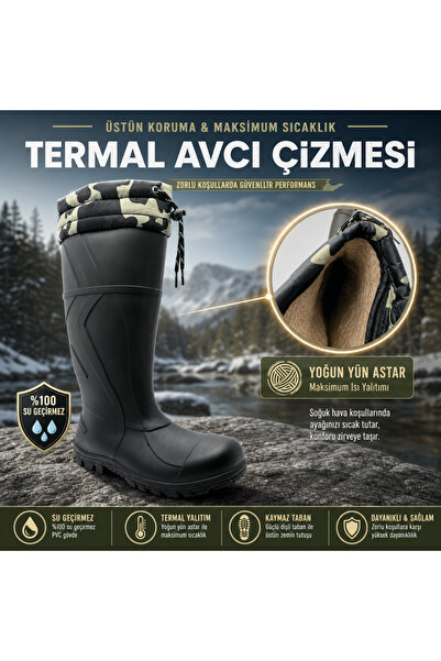ÇİĞDEM KUNDURA ULAŞ İÇİ YÜNLÜ AVCI ÇİZMESİ