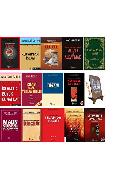 Yeni Boyut Yayınları Yaşar Nuri Öztürk 14 kitap set/ Dincilik - Deizim - Şirk...