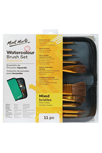 Mont Marte Watercolour Paint Brushes 11 pcs/set
