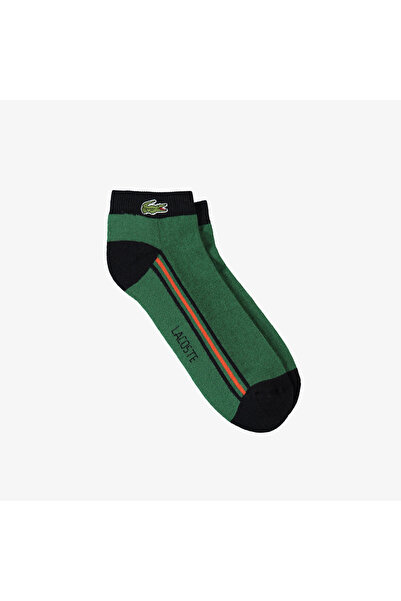 Lacoste Unisex Çizgili Koyu Yeşil Çorap