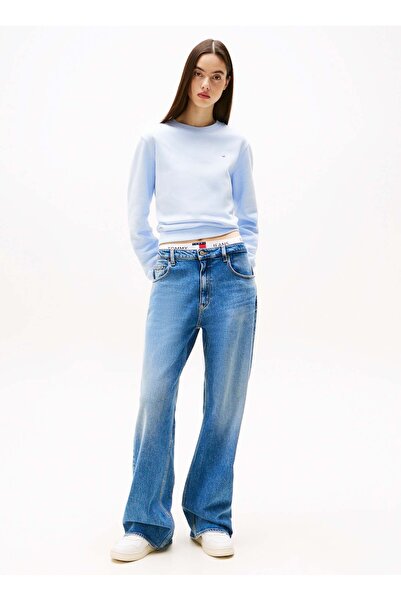Tommy Jeans Lacivert Kadın Relaxed Denim Pantolon MIA MR RLXD STR BI0134 CO