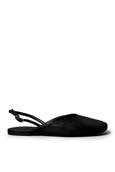 Calvin Klein %100 Koyun Derisi Siyah Kadın Babet HW0HW02852BEH
