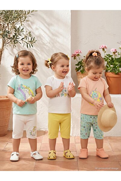 Civil Baby Kız Bebek 3'lü Takım 6-18 Ay
