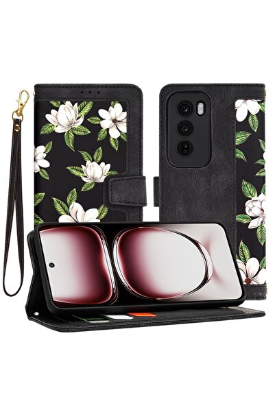 Techsuit Husă pentru Oppo Reno12 Pro - FlipCraft - Flowers of the Dawn