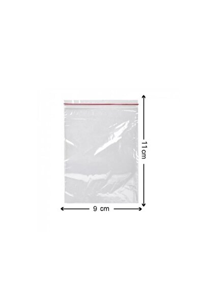 Merpak Ambalaj Kilitli Torba 9x11 Cm 100'lü Şeffaf Kilitli Poşet Kına Çerez Kuruyemiş Poşeti