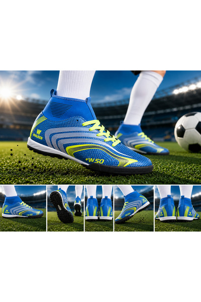 RUNSTEP Pantofi de fotbal Astroturf cu șosete