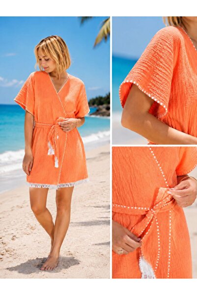 DRESSY LIFE Kimono Peshtemal simplu, cu absorbție ridicată a apei, Kimono de ...