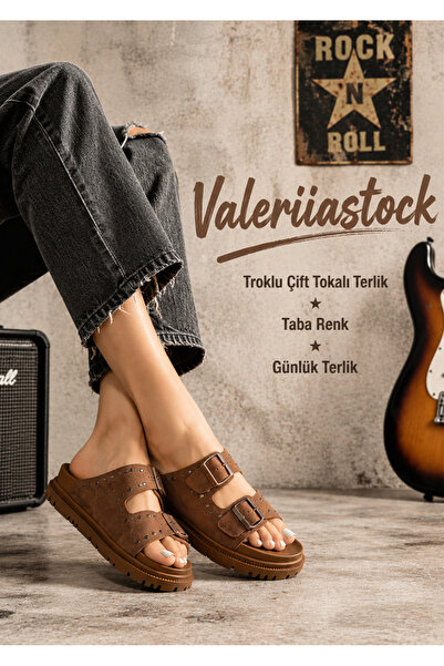 Valeriiastock شبشب نسائي بإبزيم مزدوج من New Season Troc