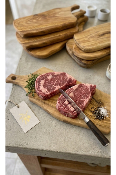 AİBAR Zeytin Ağacı Organik Kesme ve Sunum Tahtası Premium