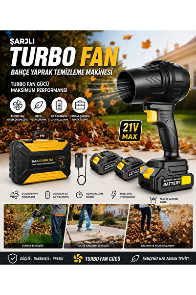 DYNAMİC MAX 981F Şarjlı Jet Turbo Motorlu Hava Üfleme Fan Yaprak Üfleme Araba...