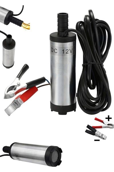 OG GERMANY STEEL ALMAN 12 Volt Bakır Sargı Sıvı Transfer Pompası Dalgıç Pompa Mazot Pompası - Su - Süt - Sıvı