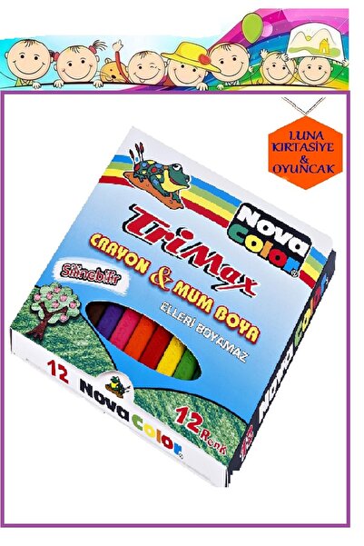 Nova Color Silinebilir Trimax Mum Boya 12'li