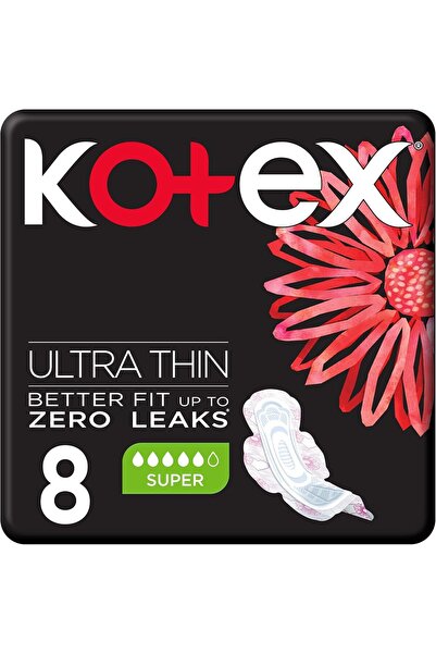 Kotex فوط صحية فائقة الرقة من كوتكس، فوط صحية كبيرة الحجم بأجنحة، 8 فوط صحية