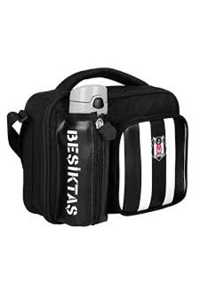 Beşiktaş Beslenme Çantası Siyah Beyaz Çizgili