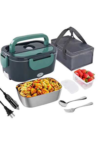2AMNOVA Caserola Electrica pentru Pranz cu Incalzire, Inox 304, Compartimente...