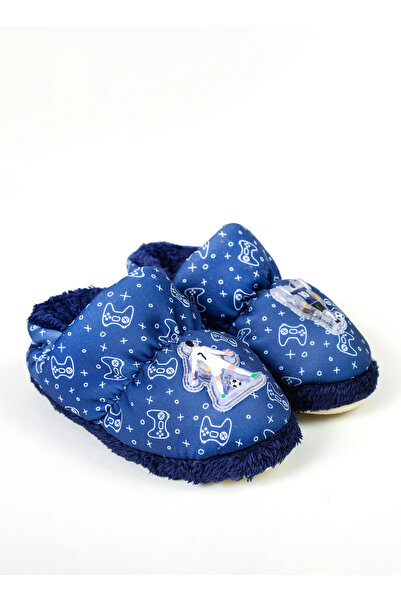 Peluche Pantofi de casă pentru băieți bleumarin FOTBAL