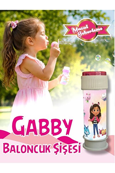 Masal Şekerleme Gabby Temalı Köpük Baloncuk Oyuncağı Bubble Gun | Çocuk Parti...
