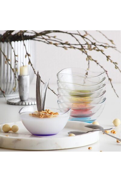 LAV Vira 6-Piece Medium Size Bowl with Colorful Base