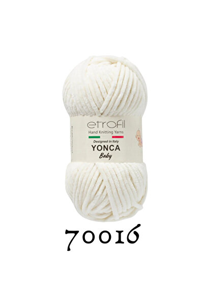 Etrofil Yonca Baby Velvet Knitting Yarn Ecru 100% Polyester 100g 120m (70016)