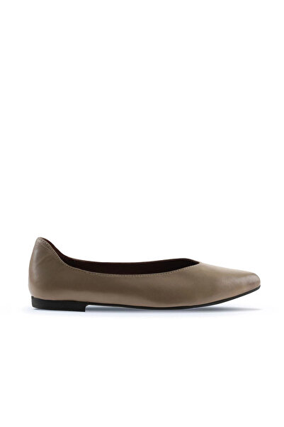 Bueno Shoes Pantofi de damă din piele gri cu toc mic - 01wr3110