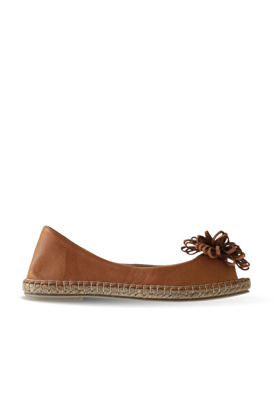 Bueno Shoes Balerini plati de damă din piele maronie 01ws4807
