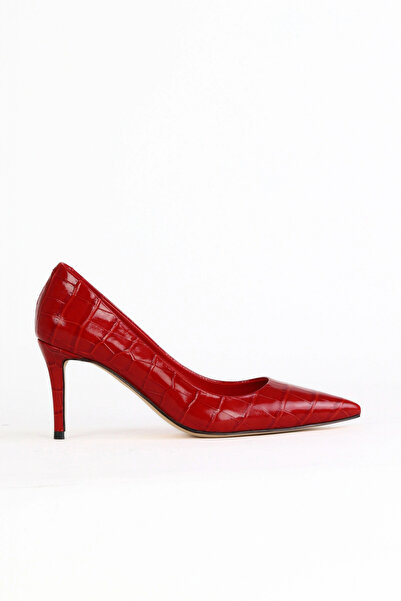 Bueno Shoes حذاء بكعب نسائي تمساح أحمر 30wg22560