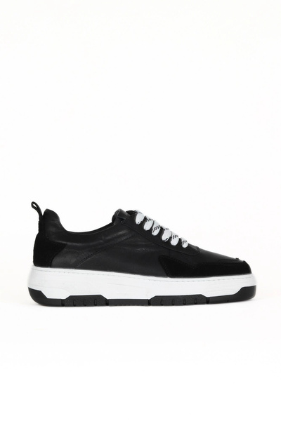 Bueno Shoes حذاء رياضي رجالي جلد متعدد الألوان أسود 16ma8226
