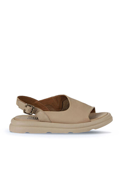 Bueno Shoes Sandale plate pentru femei din piele de nurcă 01wy9407