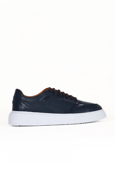 Bueno Shoes حذاء رياضي رجالي من الجلد باللون الأزرق الداكن 32ma103