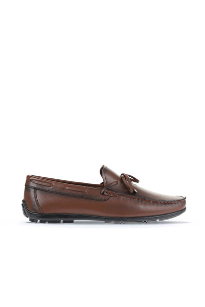 Bueno Shoes حذاء كاجوال رجالي من الجلد البني 21ma214