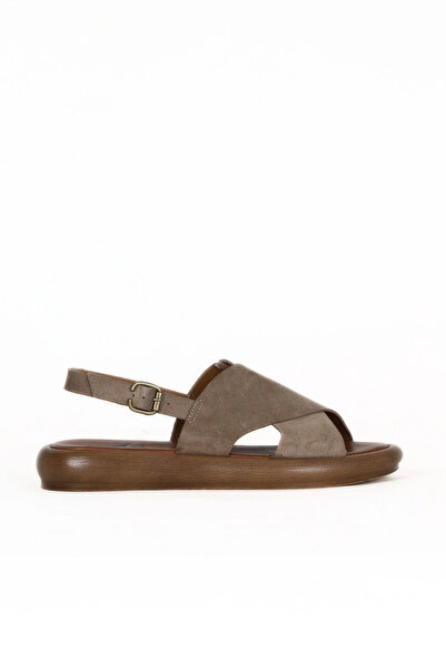 Bueno Shoes Sandale plate pentru femei din piele intoarsa Kum Alf 01we3103