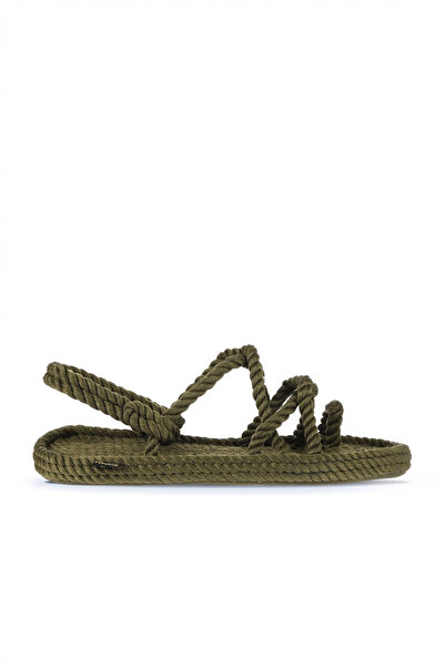 Nomadic Republic Haki Halat Bodrum Women's Rope with Rubber Sole 24Ibızaalctbn