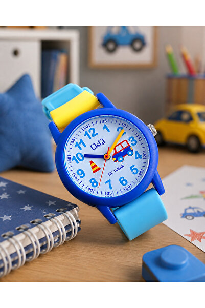 Q&Q 10 Atm Waterproof Boy's Wristwatch with Silicone Strap