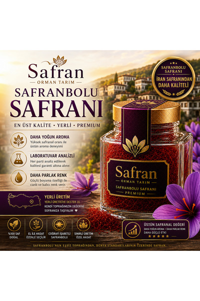 Safran Orman Tarım Yeni Hasat - 1 gram Tarihi Safranbolu Safranı - Laboratuva...