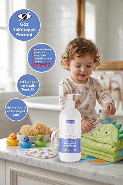 BABYTON Doğal Göz Yakmayan Saç ve Vücut Şampuanı 400 ml