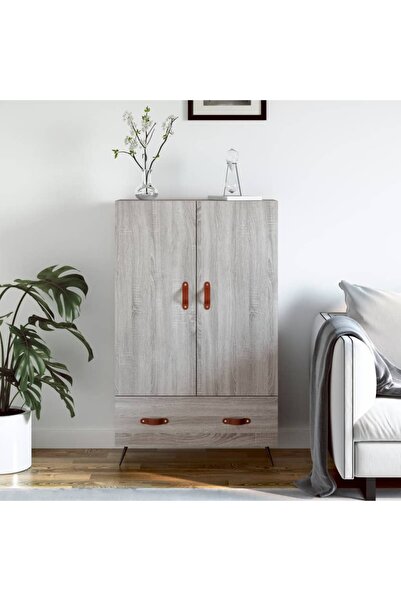 Concept Dulap gri Sonoma 69,5x31x115 cm, lemn prelucrat