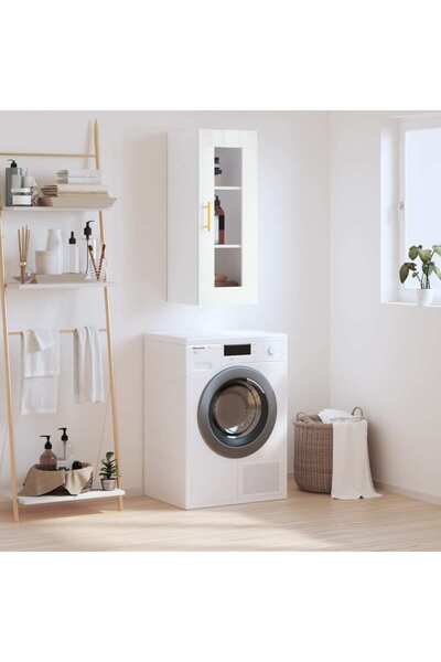 Concept Dulap montat pe perete, alb, 34,5x34x90 cm