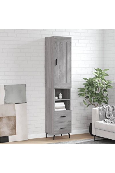 Concept Dulap înalt, gri sonoma, 34,5x34x180 cm, lemn prelucrat
