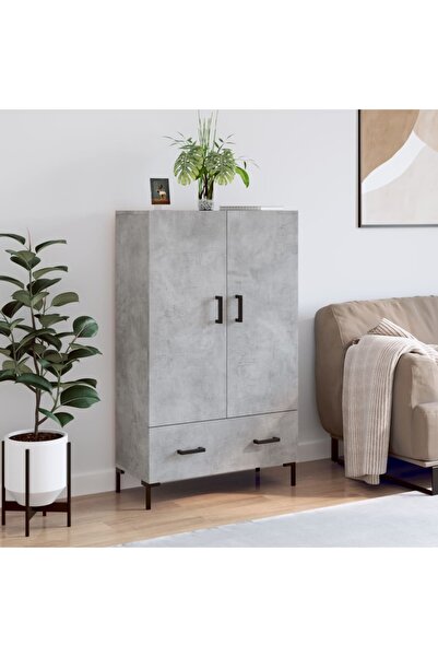 Concept Dulap înalt, gri beton, 69,5x31x115 cm, lemn prelucrat