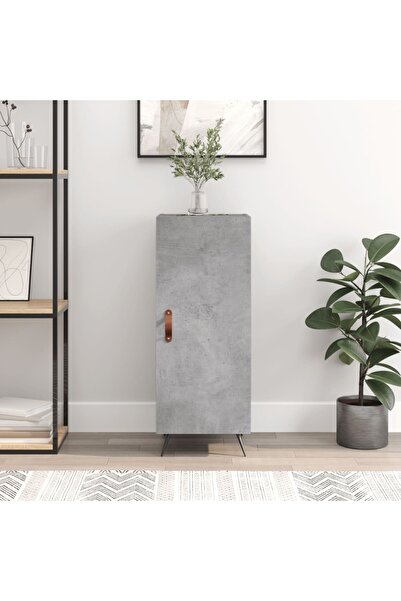 Concept Servantă, gri beton, 34,5x34x90 cm, lemn compozit