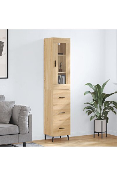 Concept Dulap înalt, stejar sonoma, 34,5x34x180 cm, lemn prelucrat