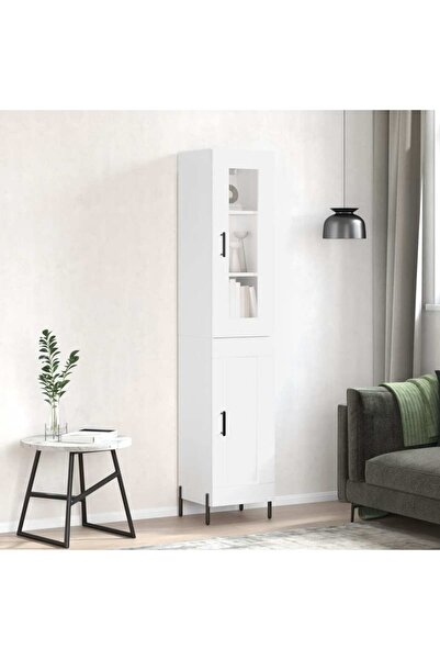 Concept Dulap înalt, alb, 34,5x34x180 cm, lemn prelucrat