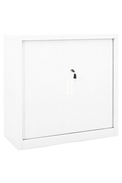 Concept Dulap cu ușă glisantă, alb, 90x40x90 cm, oțel